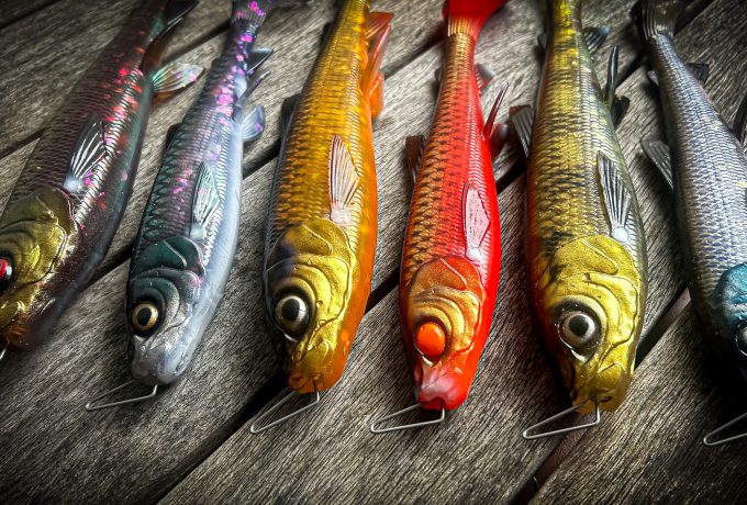 savage gear white fish shads rigged with pikecraft fishing the system