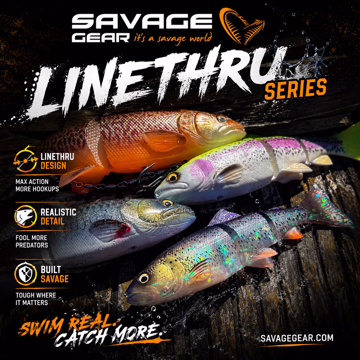 savage gear line thru series banner advertising